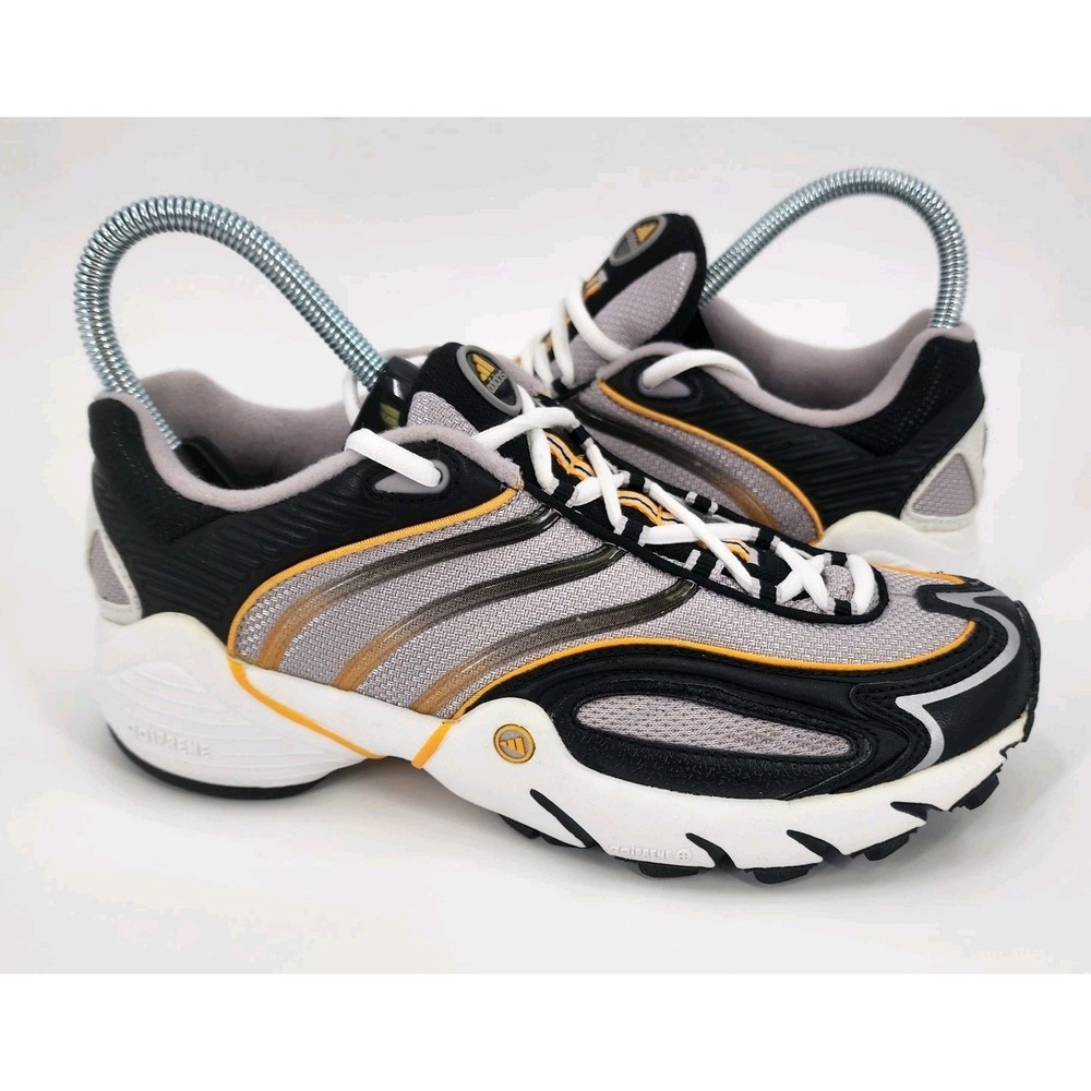 RARE VINTAGE ADIDAS TORSION SNEAKERS WOMENS SIZE 6 BLACK GRAY GOLD Y2K 2000S